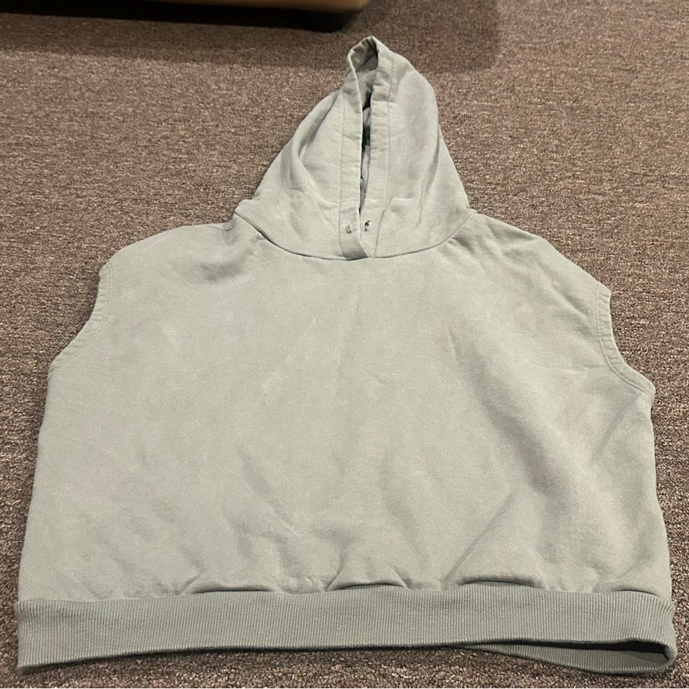 EUC Blink Fitness Hoodie Mens L Gray sleeveless muscle sweatshirt